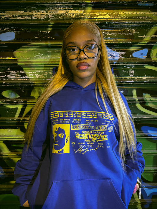 Michael Jackson Hoodie Bleu